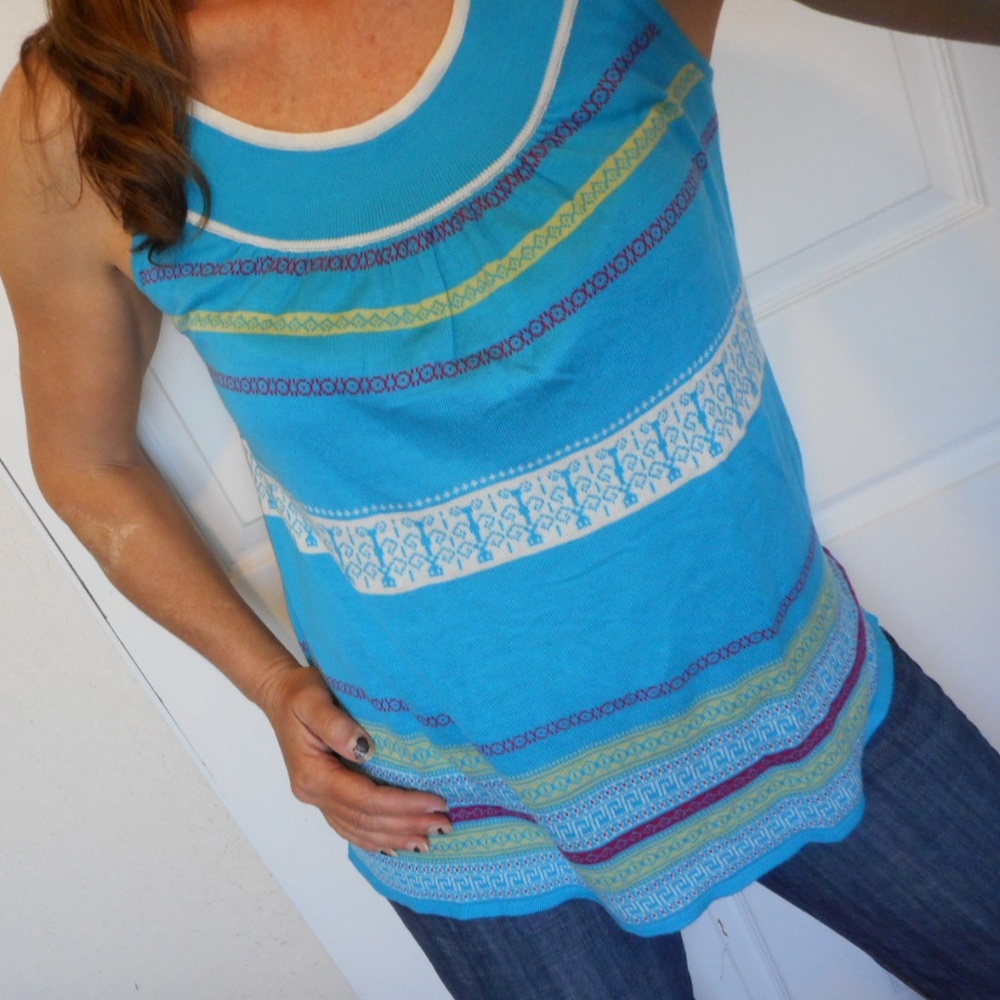Buffalo David Bitton Tank Top Size Small Blue